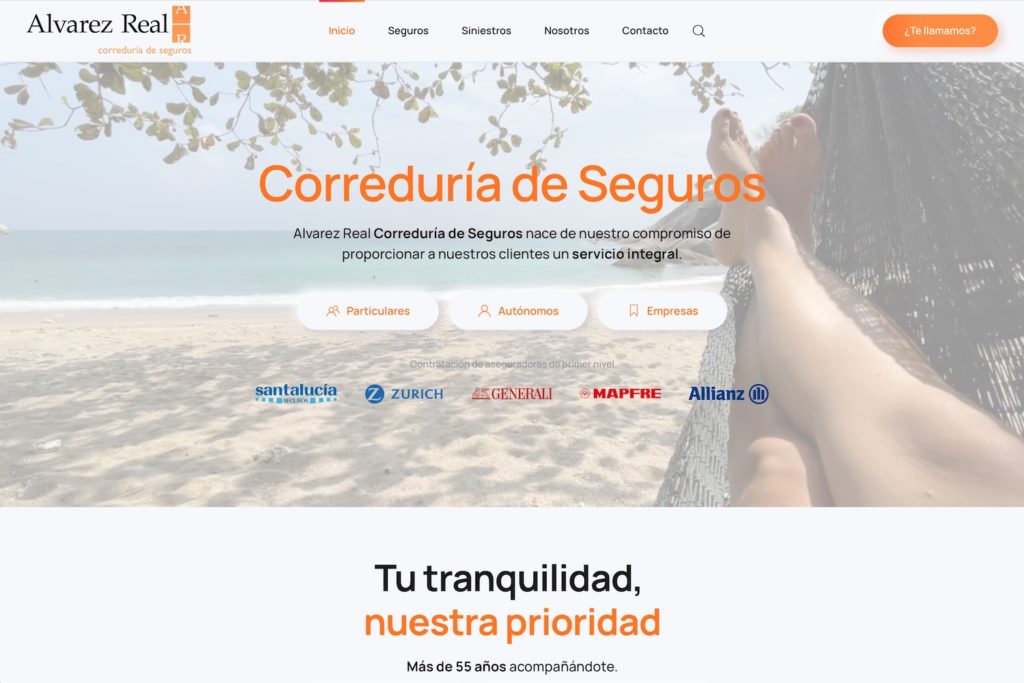 Alvarez Real amplía su oferta de seguros con una página web